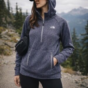 The North Face Fleece Hoodie M 1/4 Zip Pullover Gorpcore Athleisure Women